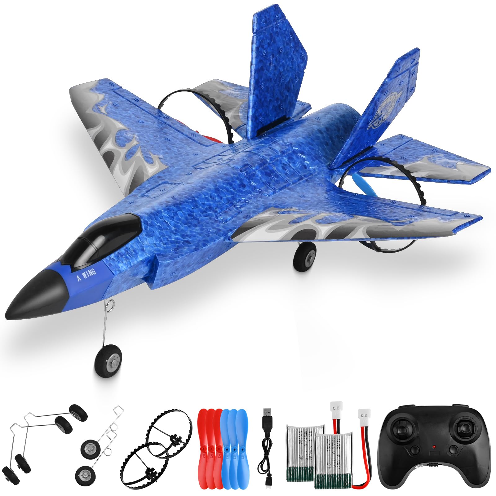 Photo 1 of Gordengdy F35 2 CH Fighter RC Airplane - 2.4GHz Remote Control Plane with 6 Axis Gyro & Two Batteries RC Jet Aircraft for Adults Beginners Maximum Control Distance 400 Feet 20 Minutes Flight Time