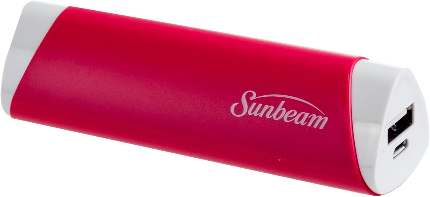 Sunbeam 2600 mAh Power Bank Mobile Charging System - Retail Packaging - Pink