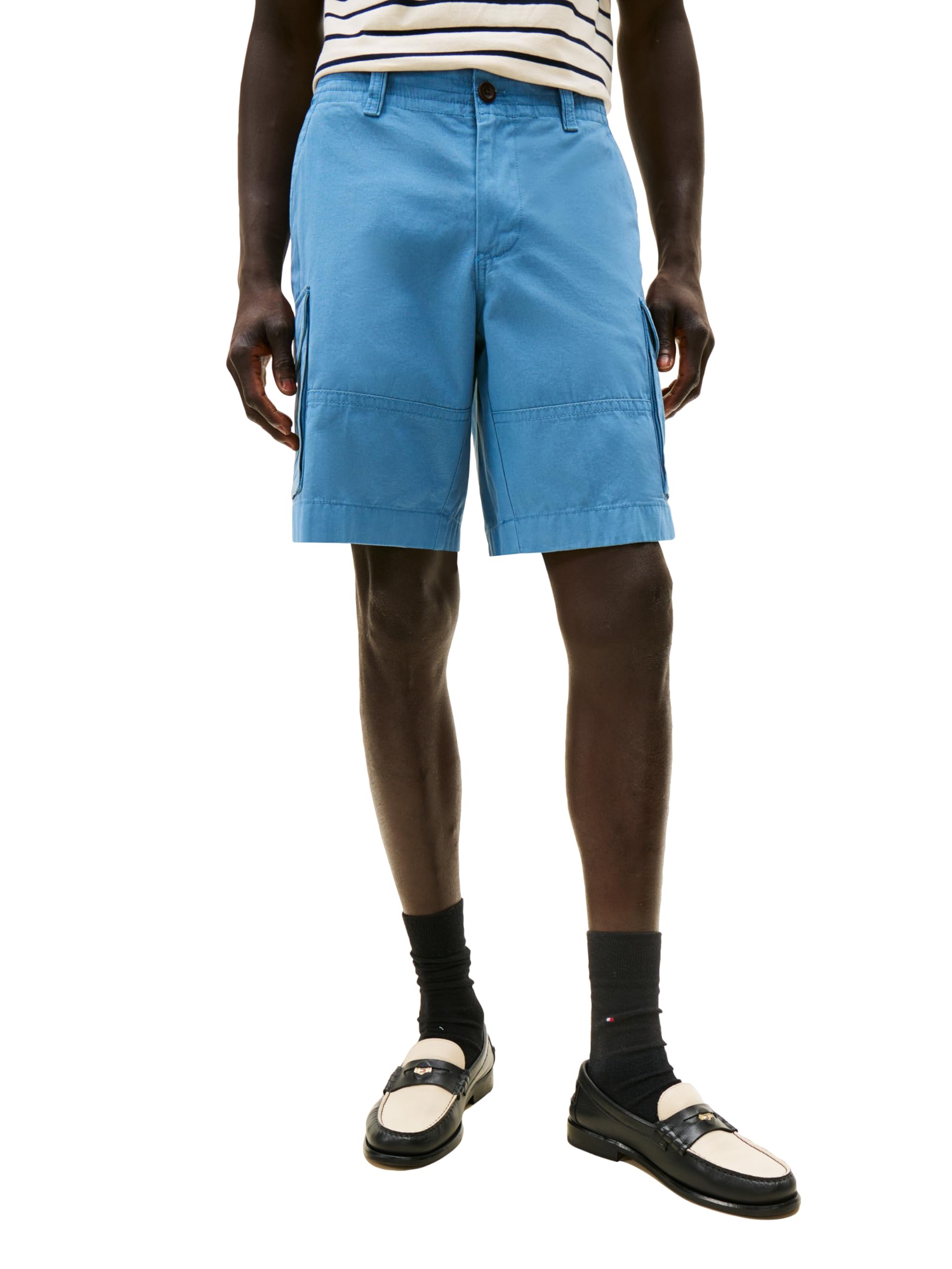 Tommy Hilfiger Mens 6 Pocket Cargo Casual Shorts, Captains Blue, 40 US