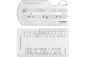 Music Staff Drawing Ruler, Staff Composition Ruler Drawing Tool, Song Drafting Symbols Musical Notation Manuscript Rulers Too
