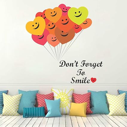 Luke and Lilly Smile Design Vinyl Wall Sticker (55 * 55cm)