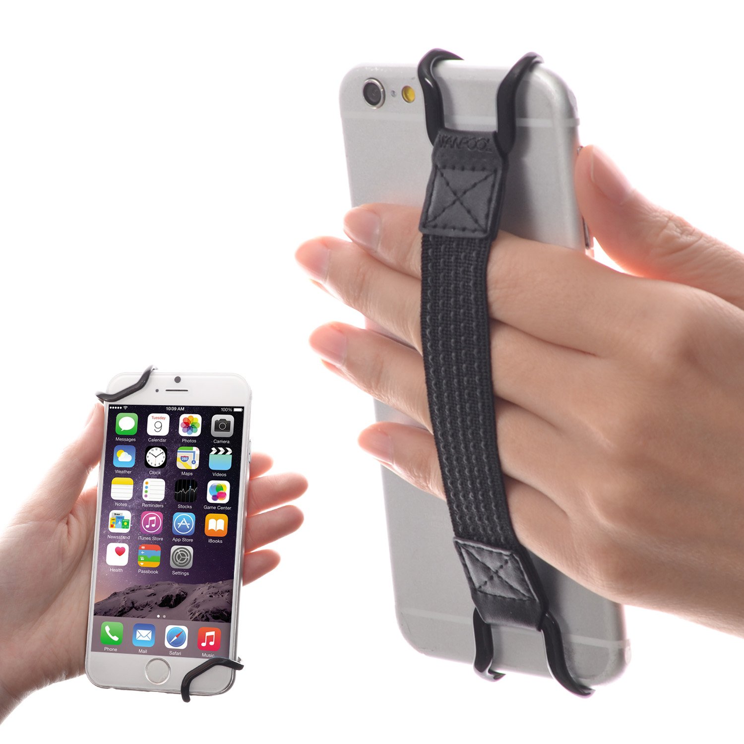 WANPOOL Universal Non-slip Hand Strap Grip Holder compatible with iPhone 16 Pro Max / 15/14 Plus / 13 Pro / 12/8 Plus/SE - Galaxy S24 S23 and More