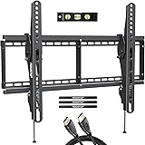 MOUNTUP TV Wall Mount, Tilting TV Mount Bracket for Most 37-70 Inch Flat Screen/Curved TVs, Low Profile Wall Mount with Max V
