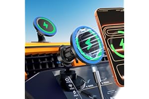 ZCSSQZ for Magsafe Car Mount Charger-Magnetic Car Phone Holder Wireless Car Charger for Dash Air Vent-LED RGB HandsFree Car M