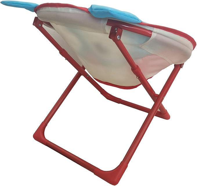 Children Folding Round Seat Moon Dish Saucer Chair For Indoor And Outdoor Cartoon Design Chair For