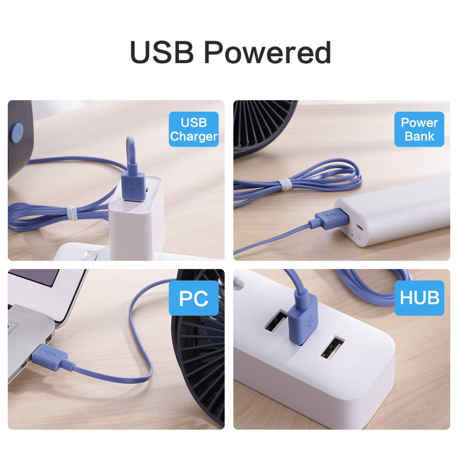 SMARTDEVIL Small Mini USBDeskFian(Navy Blue)