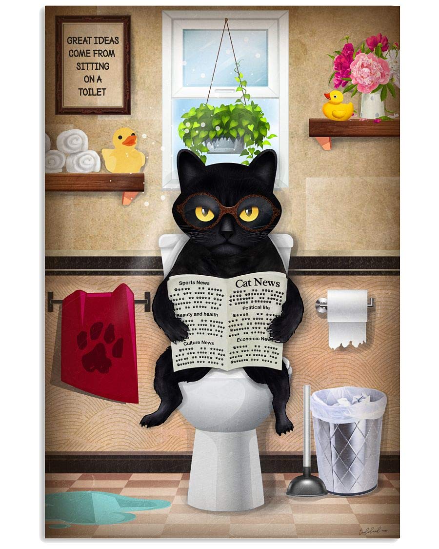 Eeypy metal signs funny Great Ideas Come From Sitting On A Toilet sign, Vintage Wall Art, The best gift for friends or family vintage 12×8 inch