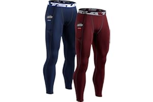 TSLA Men's Cool Dry Compression Pants, Athletic Workout Running Tights Leggings Baselayer