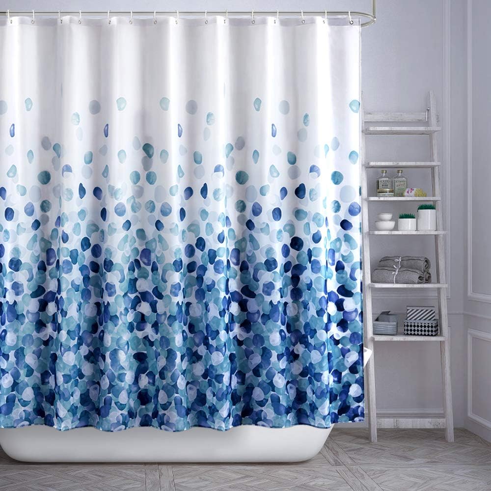 ARICHOMY Shower Curtain Set Bathroom Fabric Fall Curtains Waterproof Colorful Funny with Standard Size 72 by 72 (Blue): Kitchen & Dining