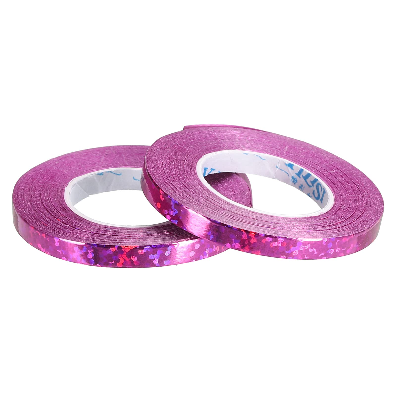 PATIKIL 2pcs Curling Ribbon Crimped Balloon String 5mm Laser Metallic Shiny 10m Iridescent for Party Decoration Gift Wrapping Crafts Florist Rose Red — image 1