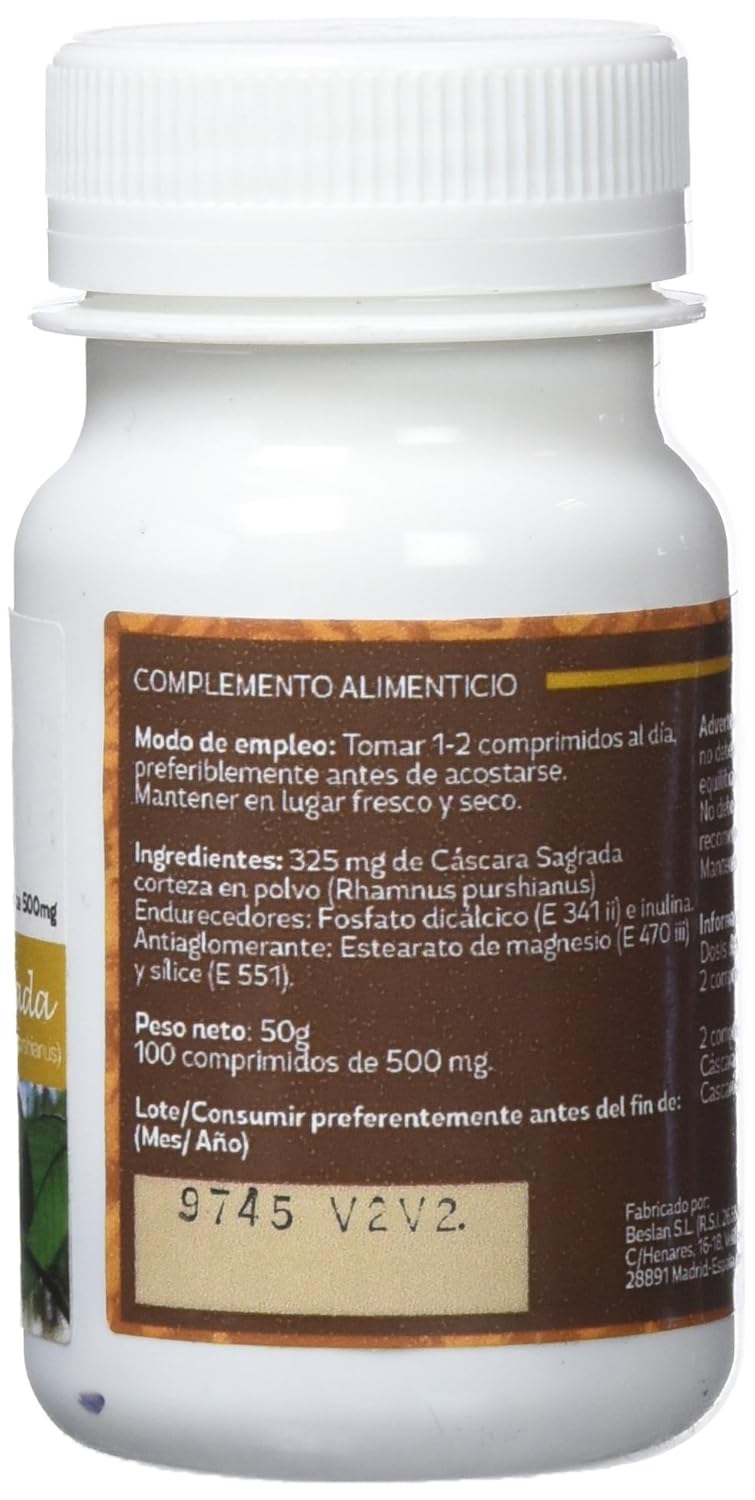 Sotya Cascara Sagrada - 100 Comprimidos: Amazon.es: Salud y cuidado personal