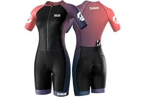 SLS3 Triathlon Suits Women Elite Aero Sleeved Tri Suit Women, Trisuit, Quick-Dry, Italian Chamois, Ready for Any Distance