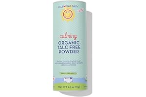 California Baby Powder | Certified Organic Baby Powder Talc-Free | Absorbs Moisture + Anti-Chafing | Lavender Baby Powder Travel Size | 2.5oz / 71g