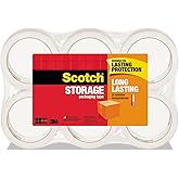 Scotch Long Lasting Storage Packaging Tape, 1.88" x 54.6 yd, Designed for Storage and Packing, Stays Sealed in Weather Extrem
