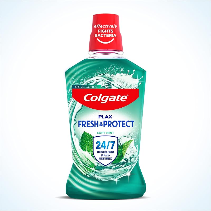 - Colutorio Plax Multiprotección Pack 3 x 500 ml - Enjuague Bucal con Flúor - Elimina la Placa Bacteriana y Proporciona una Protección 24h - Aliento Fresco