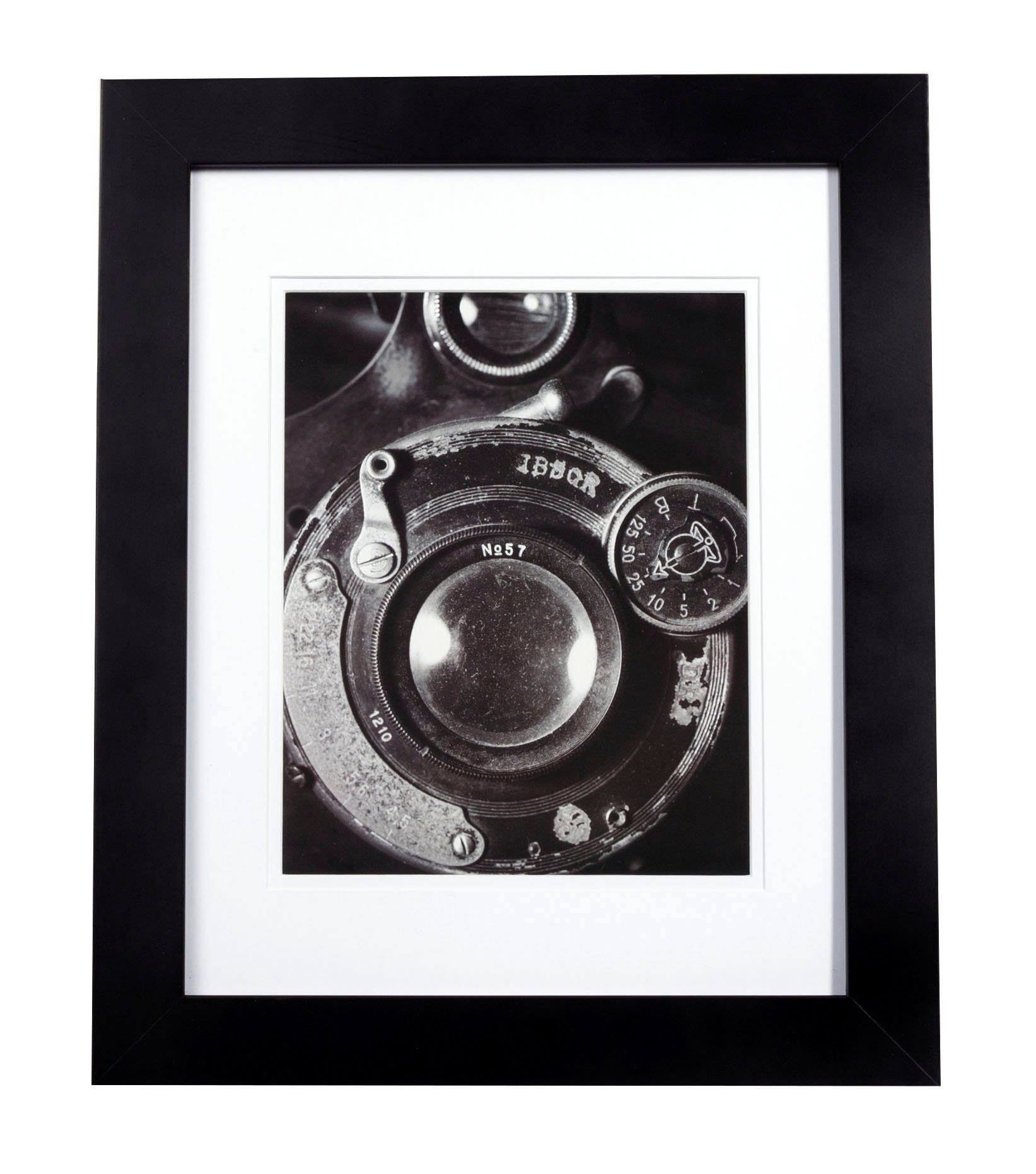 Gallery Solutions Black Wall or Tabletop Picture Double White Image 8X10 FRAME, 8" x 10"