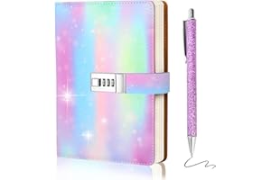 Journal with Lock, A5 Diary for Girls Ages 8-12, 192 Pages Diary with Lock for Women Teen Girls, Preppy stuff for Girls 10-12