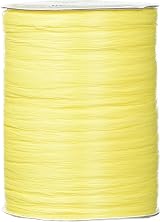PRÄSENT Rayon Raffia Biodegradable Ribbon Yellow 100 meter spool view 2
