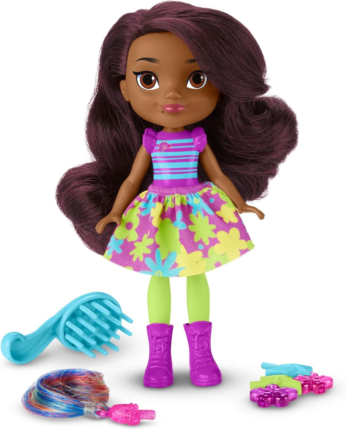 Nickelodeon Sunny Day POP-In Style Hair Charm Rox Doll, Multicoloured