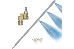 SITIMIMIL® Radiator Cleaning Wand for Cars & Trucks - Portable Radiator Cleaning Wand Stainless Steel 55cm (21.65inch) Water Tank for Pressure Washer, Flat Design 2000 PSI Max