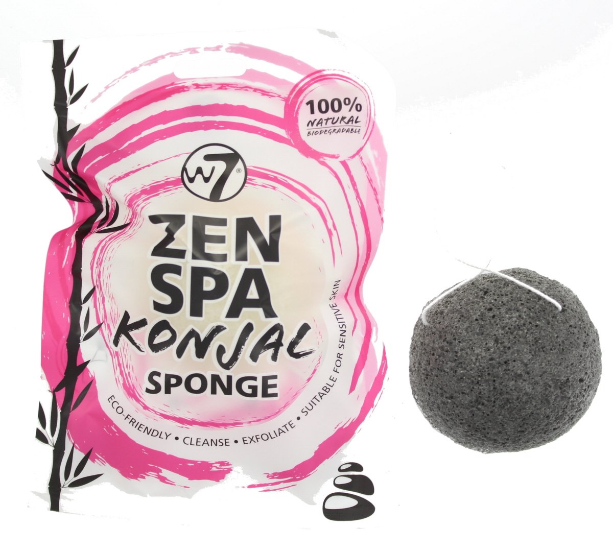 W7 Zen Spa Konjac Sponge, Black