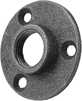 Hyuduo 10pcs Black Malleable Iron Pipe Flange BSP Threaded DN20 3/4 Inch view 3