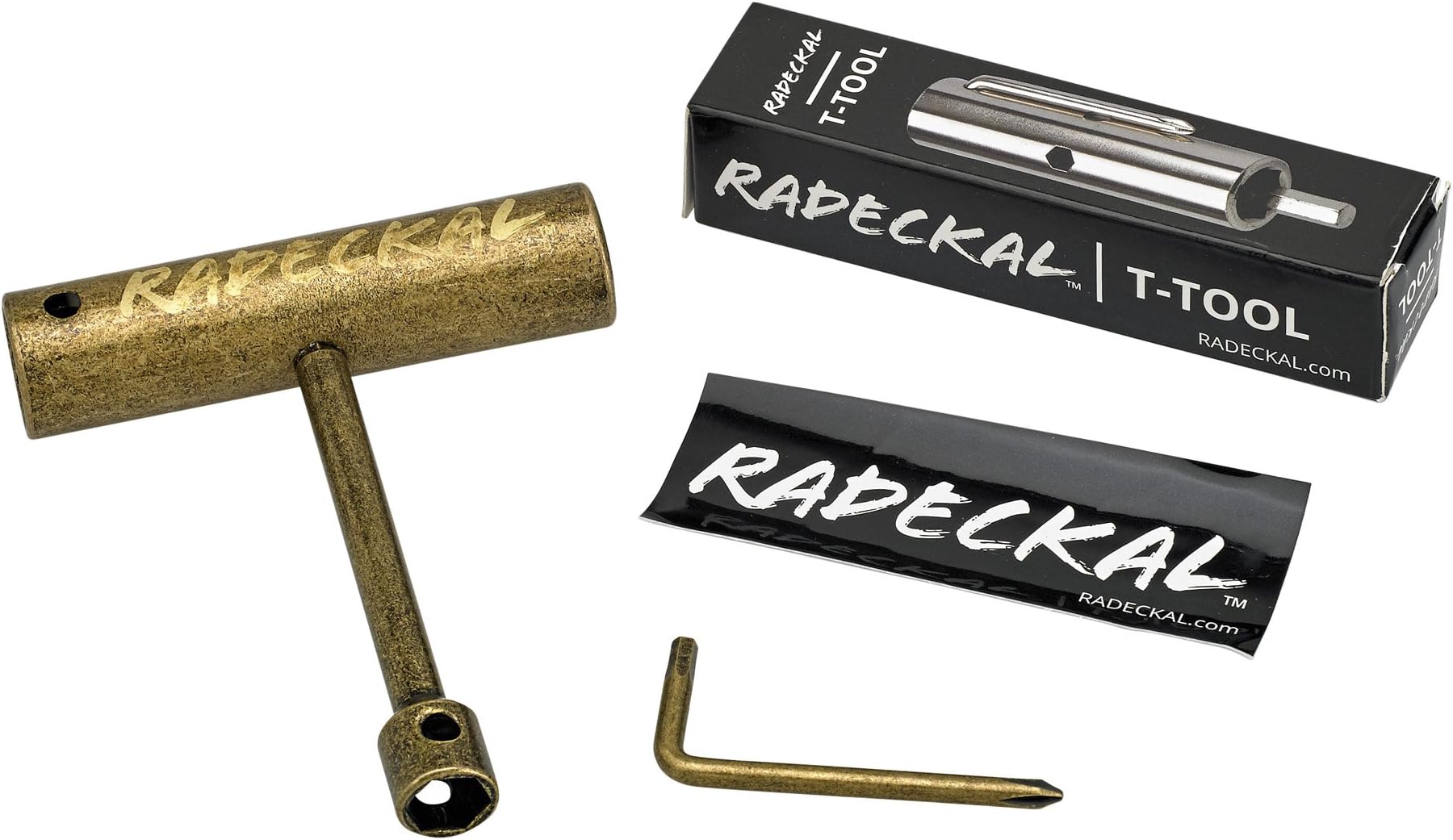 RADECKAL Compact Pocket Skate Tool- T Tool All in One Skate Tool for Skateboards, Longboards, Mini Skateboards, and Cruisers- Collapses to a Compact Size to Fit in Your Pocket