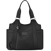 VODIU Nylon Tote Bag for Women Work Shoulder Handbags with Pockets, Everyday Purses for Women Waterproof Hand-bag with Zipper