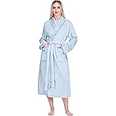PAVILIA Robes For Women, Fleece Soft Fluffy Bathrobe, Plush Cozy Long Spa Robe