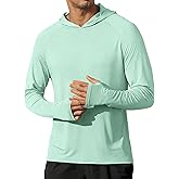 COOFANDY Mens UPF 50+ Hoodie Shirts Long Sleeve Rash Guard Sun Protection Fishing Shirts Lightweight Quick Dry Hoodies
