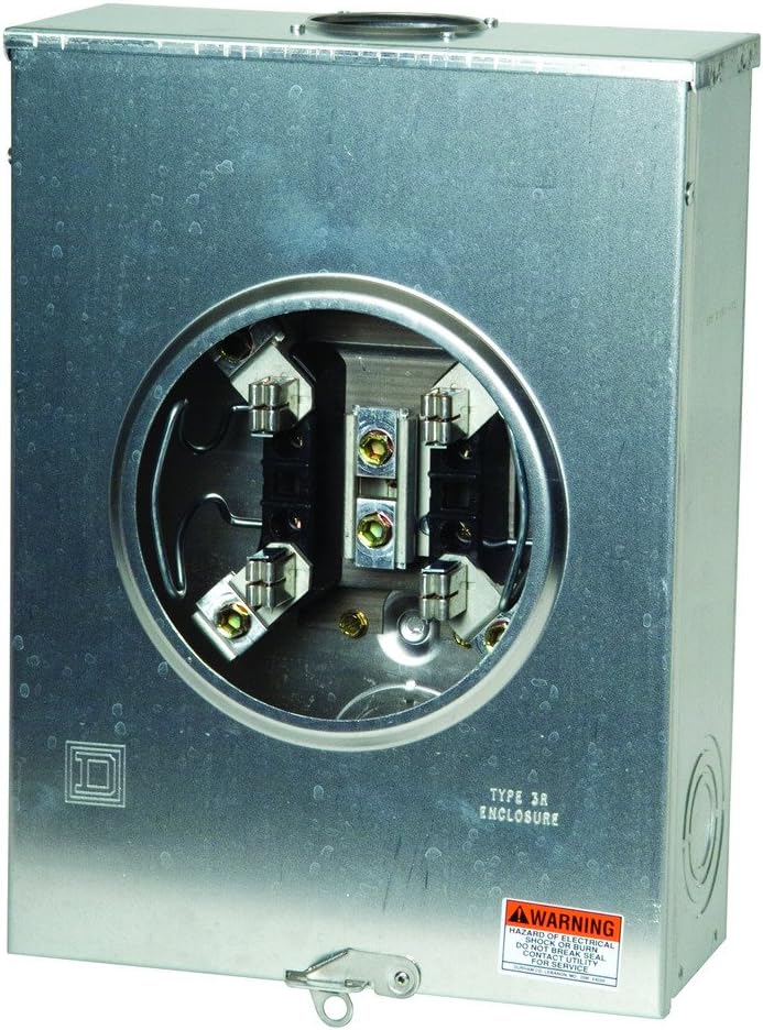 D Square by Bypass No With Socket Meter Overhead/Underground Ringless