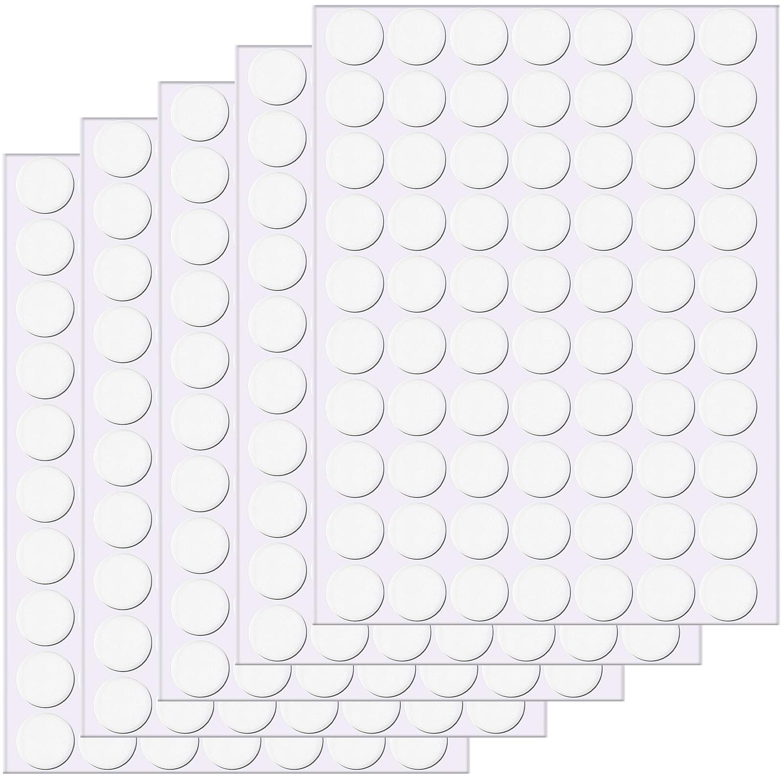 Double Sided Dots Traceless Clear Putty Sticky Stickers Removable Reusable Transparent No Traces Adhesive Sticker Waterproof Small Stickers for Classroom Festival Decoration (350 Pieces, 20 mm)