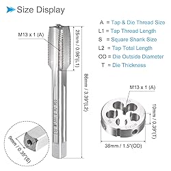 CoCud Tap and Die Set, M13 x 1 Thread, Metric