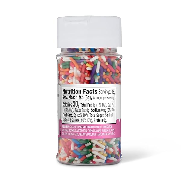 AMAZON GROCERY, RAINBOW SPRINKLES, 2.75 OZ (PREVIOUSLY AMAZON FRESH, PACKAGING MAY VARY)