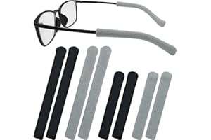 4 Pairs Anti-Slip Elastic Comfort Glasses Ear Grip, S/L, 2 Size, Eyeglasses Temple Tips Sleeve Retainer, Soft Well-Fitting Gl
