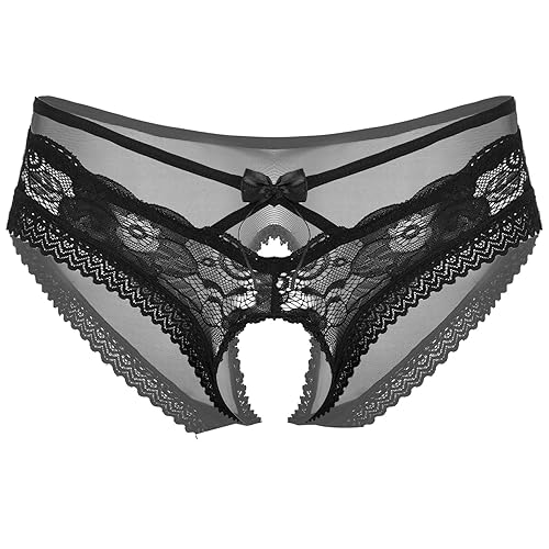 Hedmy Men's Sexy Lingerie Sissy Gay Thongs Briefs Underwear Bow Ultra Low  Rise Crossdresser Panties Black Large in Saudi Arabia | Whizz Briefs