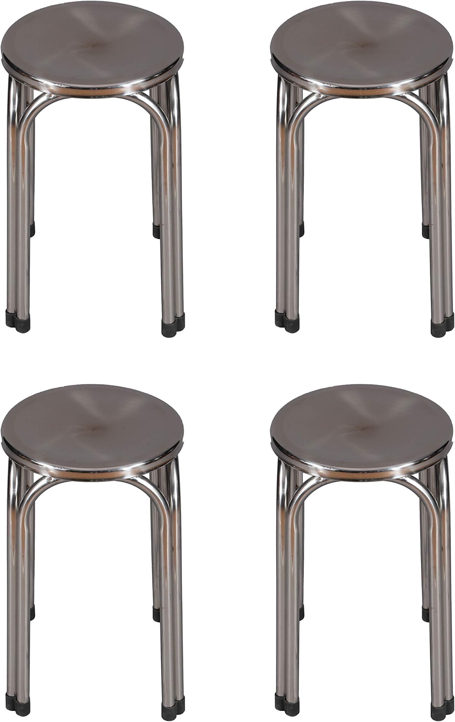 LAKDI - The Furniture Co. Doctor Stool / Medical Lab Stool / Kitchen Stool / Stool for Offices, Students, Computer Lab, Metal Stool (Set of 4)