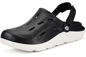 GAATPOT Mens Womens Orthotic Clogs Garden Shoes Arch Support Slip-on Mules Outdoor Beach Slippers Plantar Fasciitis with Adjustable Back Strap