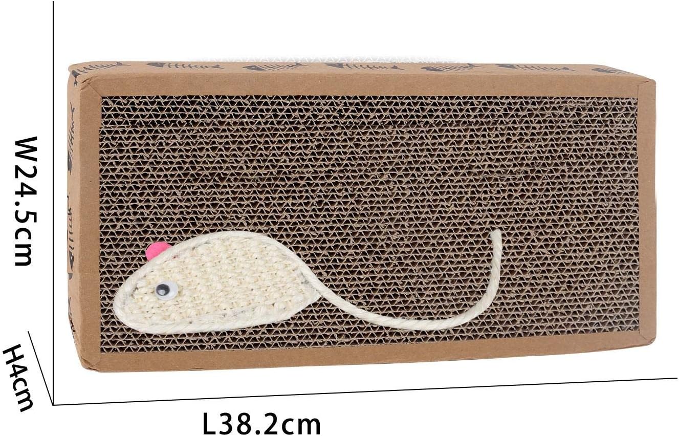 Nobleza - Cat Scratching Board with Sisal Play Kitten Scratch Corrugated Card Board with Free Catnip,(38 * 12.5 * 1.8) cm - Image 3