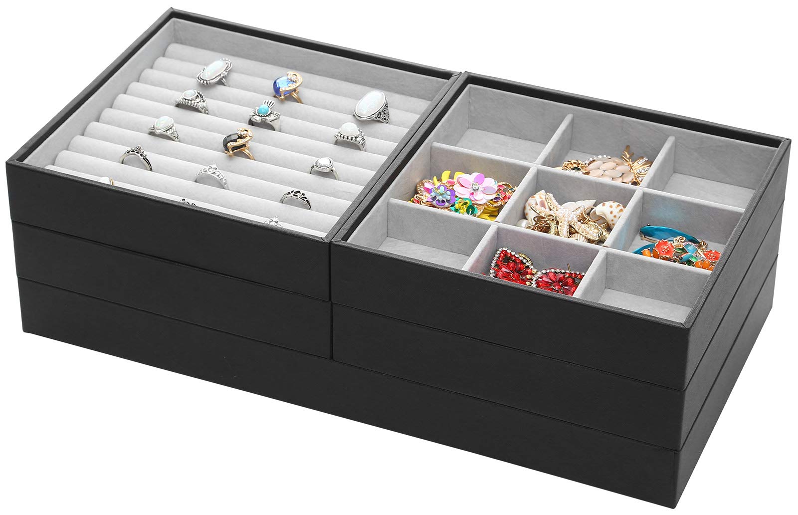 ORIGIA Magic Stackable Jewelry Trays Closet Dresser Drawer Organizer