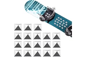 VOCCOS 18Pcs Snowboard Stomp Pad Pyramid Studs Snowboard Grip Stomp Pad Anti Slip Metal Grip Snowboard Step Pad Self Adhesive Snow Board Mat Provides Extra Grip for Men Women Winter Snowboarding Ski Skiing