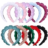 RAISEY 10 Pcs Velvet Cloth Spa Headbands for Women - Soft Hair Band for Makeup Application, Face Wash, and Beauty Routines