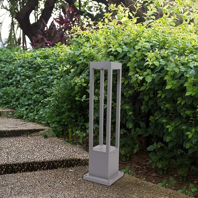 60CM LED Luz cálida Césped Linterna Lámpara pie Creativo Cuadrado