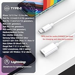 LMUBOY USB-C Male to Lightning Female Audio Adapter