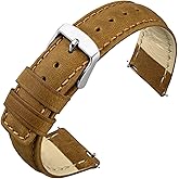 ANNEFIT Quick Release Watch Band for Men Women, Vintage Crazy Horse Leather Watch Strap 18mm 20mm 22mm