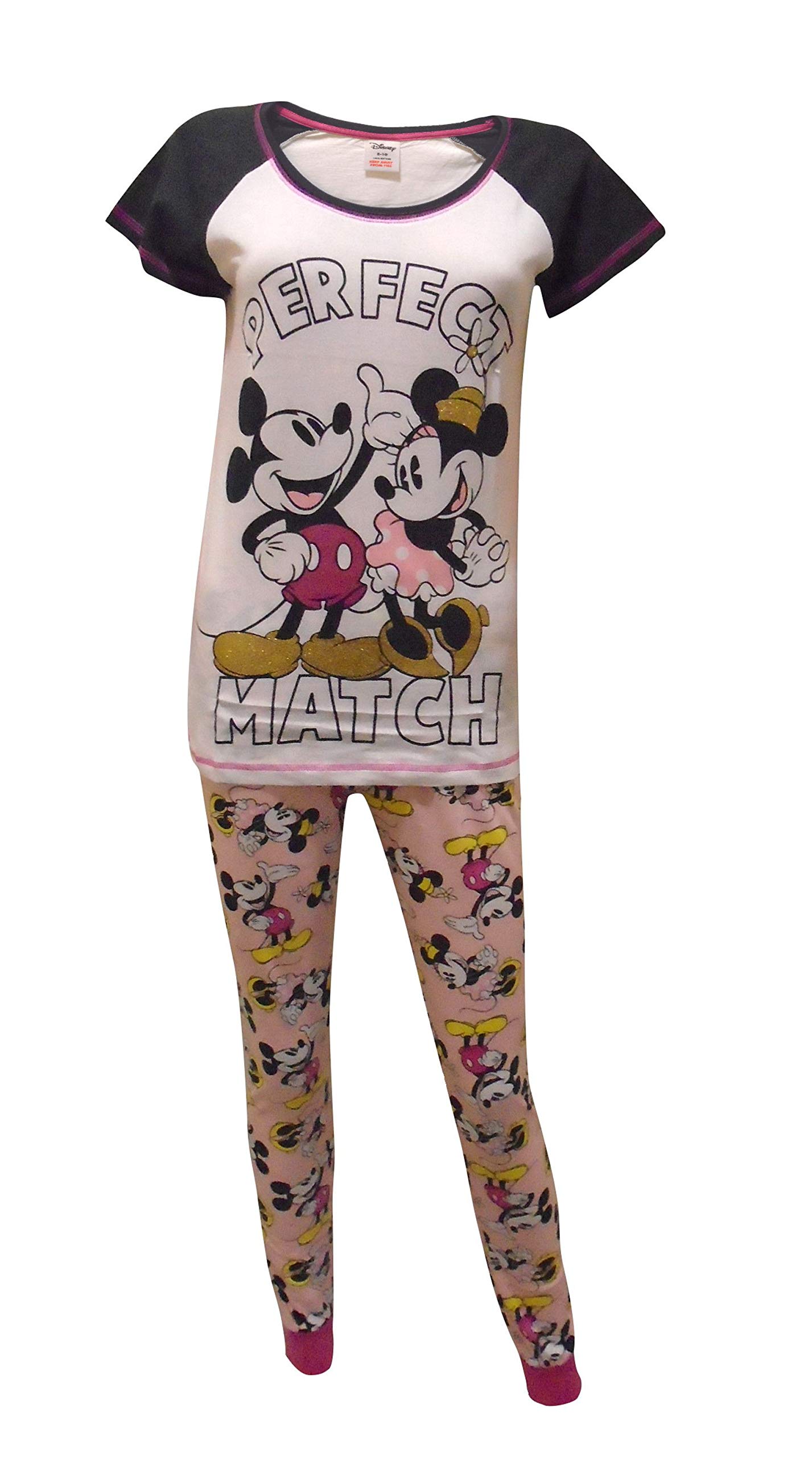 Disney Womens Womens Minnie and Mickey Pyjamas in White - 20-22