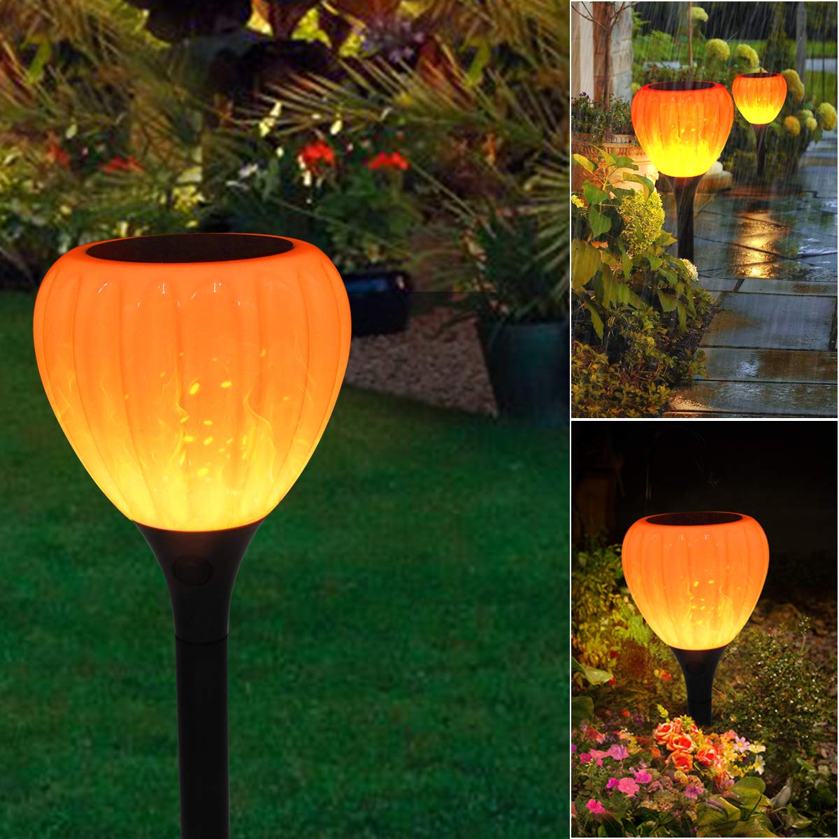 Solar Lights Outdoor Garden,Halloween Pumpkin Solar Powered Garden Lights, LED Pathway Lighting Pathway Lighting for Patio, Lawn,Yard,Walkway,Driveway