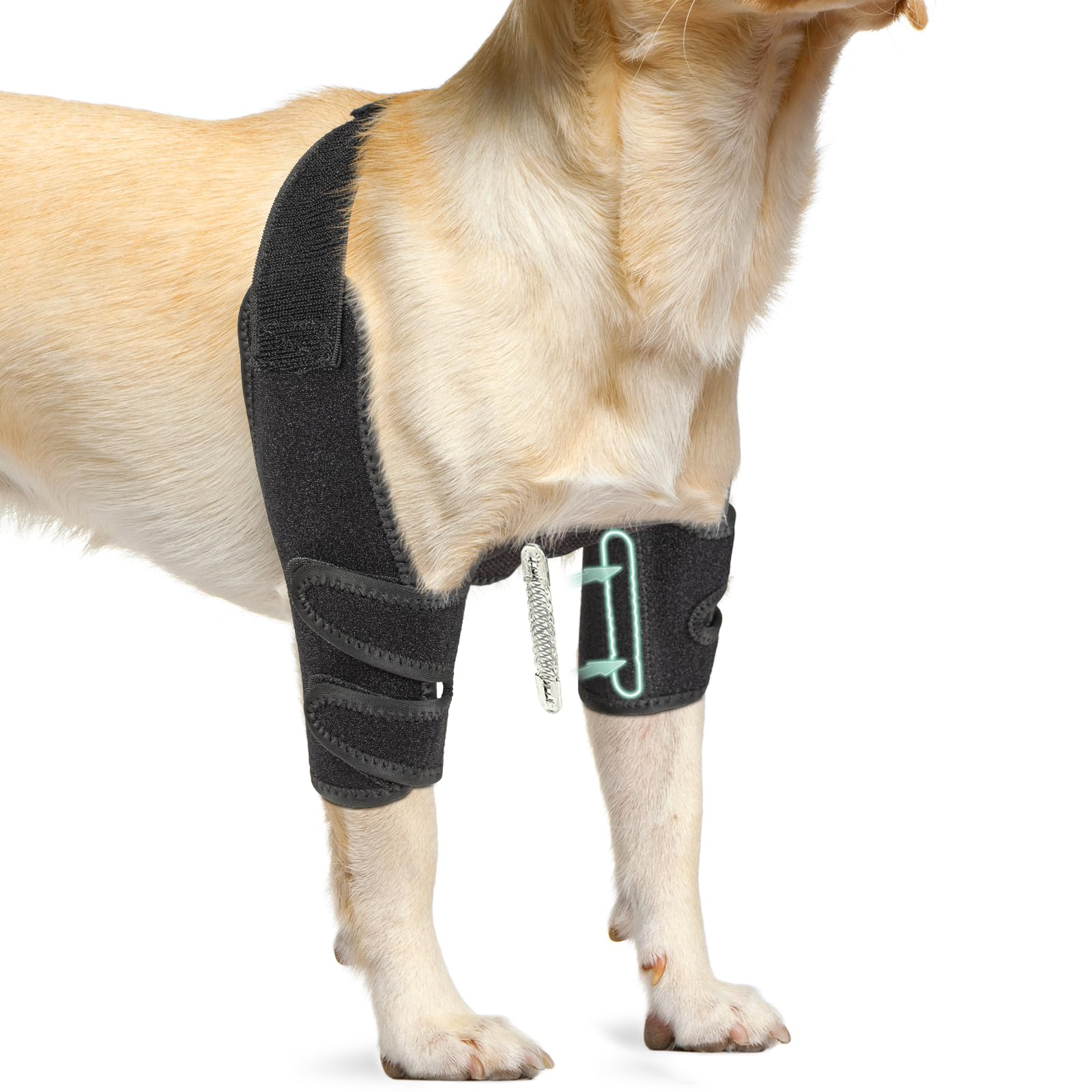 Photo 1 of Lyderpet Dog Elbow Protector Brace for Canine Pads Elbow&Shoulder Support Callus, Hygroma, Dysplasia, Arthritis, Dislocation, Pressure Sores, with Metal Splints Wrap Both Left and Right Front Legs