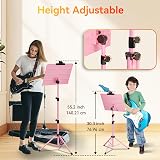 K Kasonic Foldable 2 in 1 Music Stand Pink with Folder Tripod Portable view 5