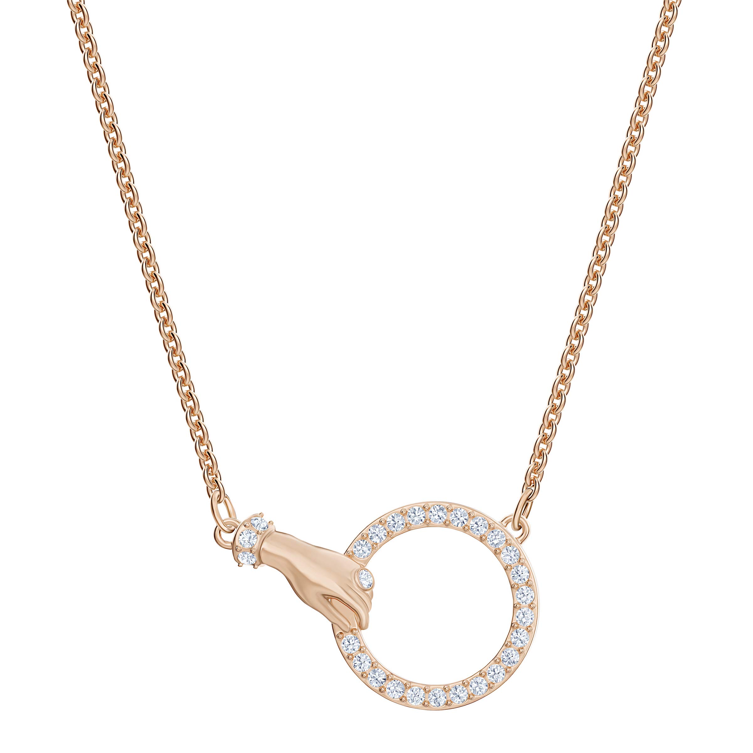 Swarovski Symbolic necklace, Hand, White, Rose gold-tone plated โ image 1